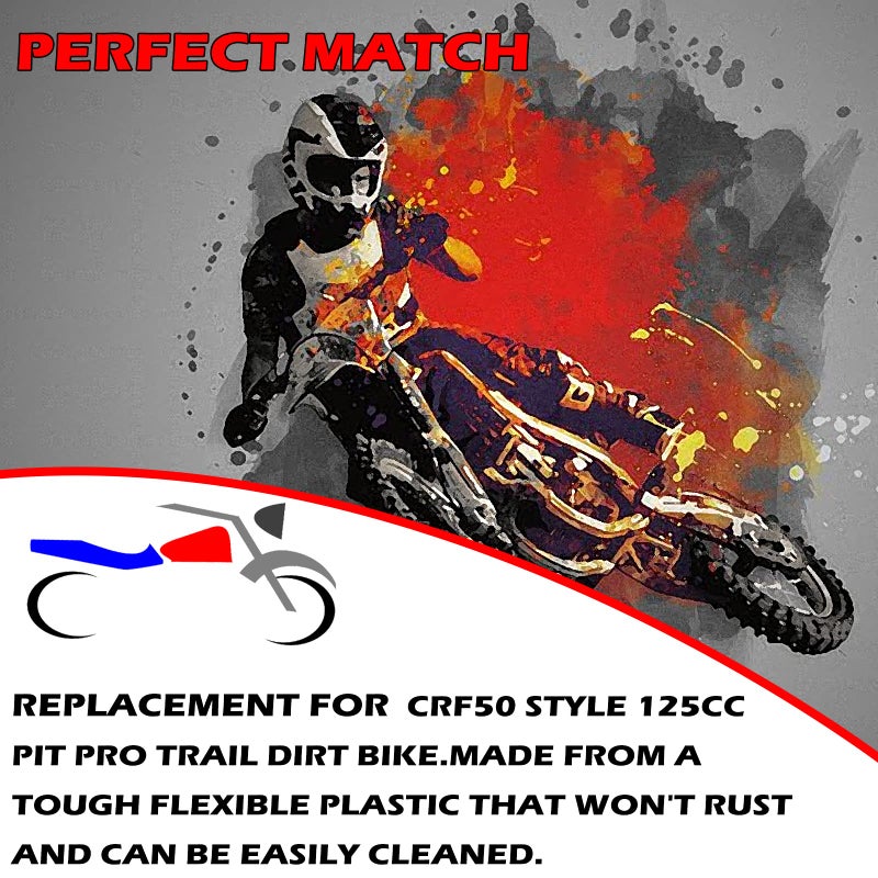 New Olym Plastic Front Wheel Mud Guard Fender CRF50 Style 129CC Pit PRO Trail Dirt Bike-Black - Image 4